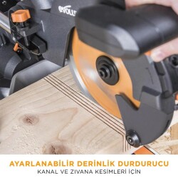 Evolution 048-0003A R210SMS+ Kızaklı Gönye Kesme Makinesi, 210mm  - 3