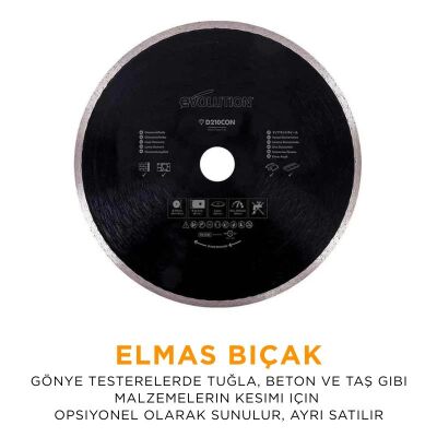 Evolution 048-0003A R210SMS+ Kızaklı Gönye Kesme Makinesi, 210mm  - 12
