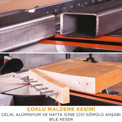 Evolution 048-0003A R210SMS+ Kızaklı Gönye Kesme Makinesi, 210mm  - 16