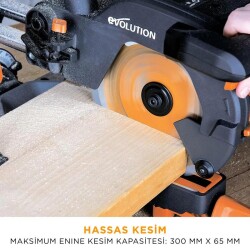Evolution 048-0003A R210SMS+ Kızaklı Gönye Kesme Makinesi, 210mm  - 17