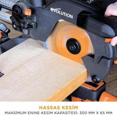 Evolution 048-0003A R210SMS+ Kızaklı Gönye Kesme Makinesi, 210mm  - 17