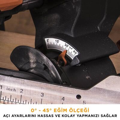 Evolution 052-0003A R255SMS+ Kızaklı Gönye Kesme Makinesi, 255mm