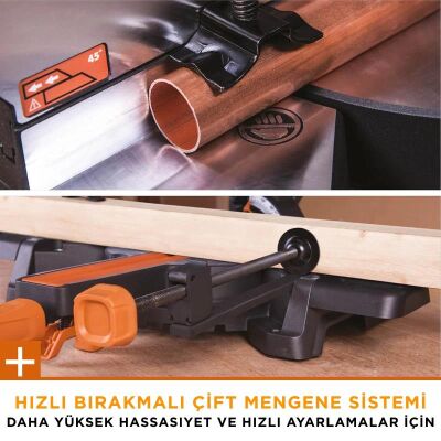 Evolution 052-0003A R255SMS+ Kızaklı Gönye Kesme Makinesi, 255mm - 3