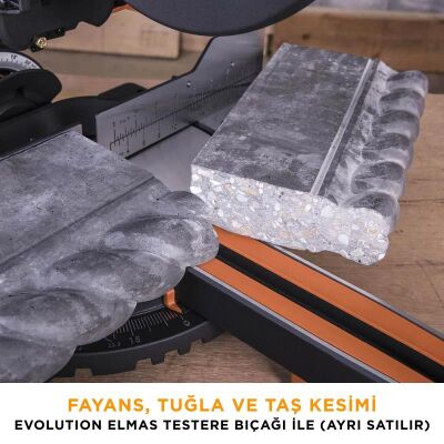 Evolution 052-0003A R255SMS+ Kızaklı Gönye Kesme Makinesi, 255mm - 17