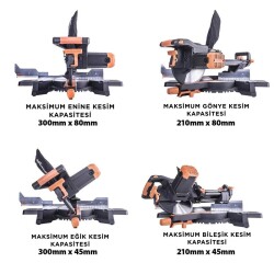 Evolution 052-0003A R255SMS+ Kızaklı Gönye Kesme Makinesi, 255mm - 20
