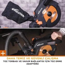 Evolution 052-0003A R255SMS+ Kızaklı Gönye Kesme Makinesi, 255mm - 24