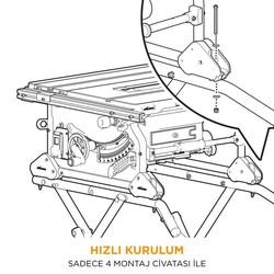 Evolution 119-0050 R255TBL Tezgah Testere Standı - Thumbnail