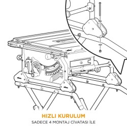 Evolution 119-0050 R255TBL Tezgah Testere Standı - 8