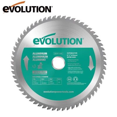 Evolution A210TCT-60MS Alüminyum Daire Testere Bıçağı, 210mm - 1