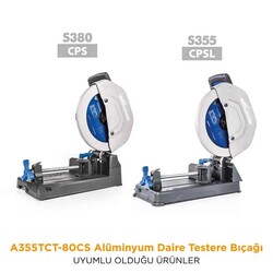 Evolution A355TCT-80CS Alüminyum Daire Testere Bıçağı, 355mm - Thumbnail