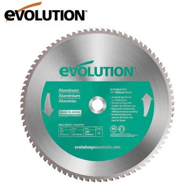 Evolution A355TCT-80CS Alüminyum Daire Testere Bıçağı, 355mm - 1
