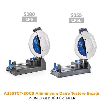Evolution A355TCT-80CS Alüminyum Daire Testere Bıçağı, 355mm - 3
