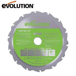 Evolution F185TCT-16CS Çoklu Malzeme için Dairesel Testere Bıçağı, 185mm