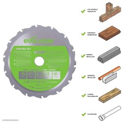 Evolution F185TCT-16CS Çoklu Malzeme için Dairesel Testere Bıçağı, 185mm - 2