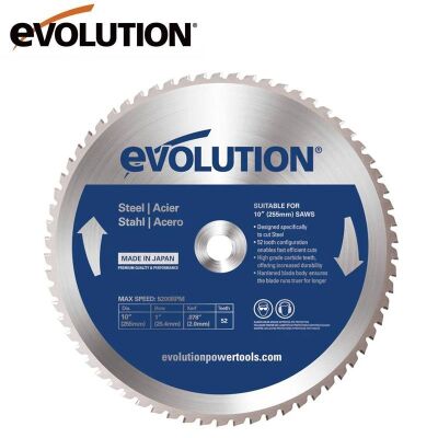 Evolution M255TCT-52MS Yumuşak Çelik Daire Testere Bıçağı, 255mm - 1
