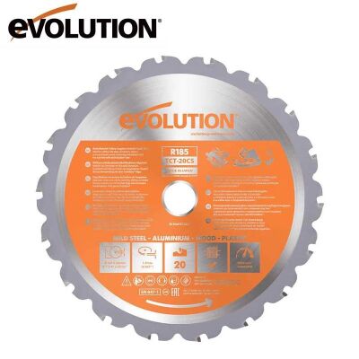 Evolution R185TCT-20CS Çoklu Malzeme için Daire Testere Bıçağı, 185mm - 1