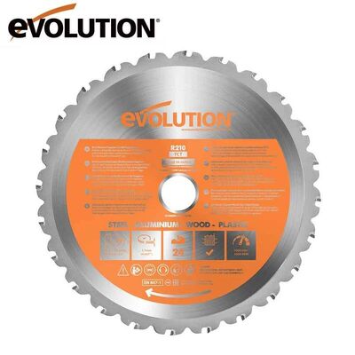 Evolution R210TCT-24MS Çoklu Malzeme için Daire Testere Bıçağı, 210mm