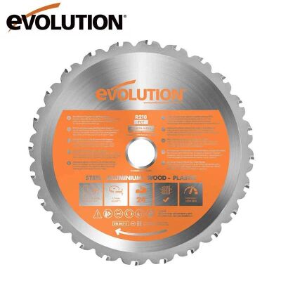 Evolution R210TCT-24MS Çoklu Malzeme için Daire Testere Bıçağı, 210mm - 1