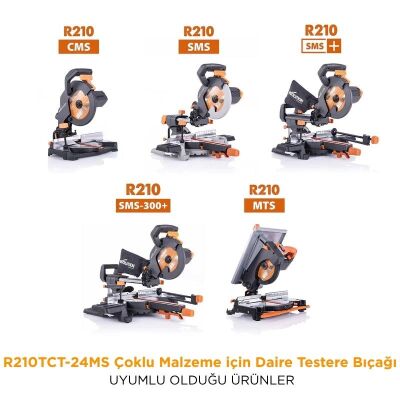 Evolution R210TCT-24MS Çoklu Malzeme için Daire Testere Bıçağı, 210mm - 3