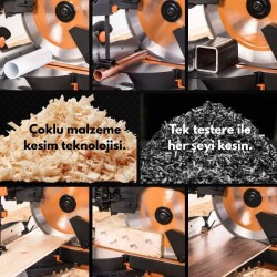 Evolution R210TCT-24MS Çoklu Malzeme için Daire Testere Bıçağı, 210mm - 5