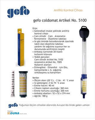 GEFO 5100 Coldomat Antifriz Bomesi