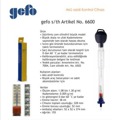 GEFO 6600 Akü Bomesi - 2