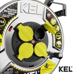 KEL 99455 Ağır Hizmet Tipi Uzatma Kablosu 30m, 3x2.5 mm2 - 10