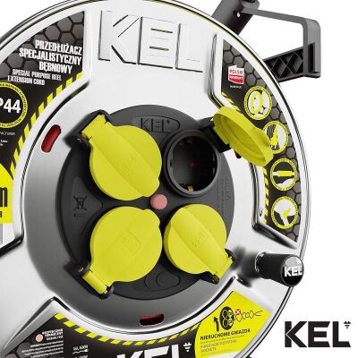 KEL 99455 Ağır Hizmet Tipi Uzatma Kablosu 30m, 3x2.5 mm2 - 10
