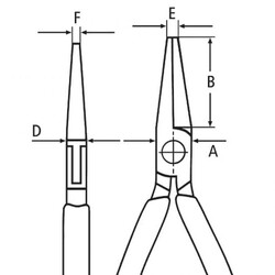 KNIPEX 35 62 145 Elektronikçi Kargaburun (145mm) - Thumbnail