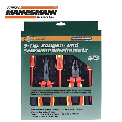 Mannesmann 10610 İzoleli VDE Pense ve Tornavida Seti, 5 Parça - 2