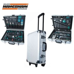 Mannesmann 29077 Alüm.Çantalı Tekerlekli Alet Seti, 159Parça - 1