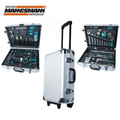 Mannesmann 29077 Alüm.Çantalı Tekerlekli Alet Seti, 159Parça - 1