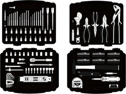 Mannesmann 29087 Profesyonel Alet Seti, 163 Parça - Thumbnail