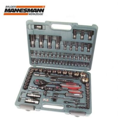 Mannesmann 29755 LED Işıklı Cırcır Kollu, Lokma Anahtar Takımı (94 Parça, Metrik)