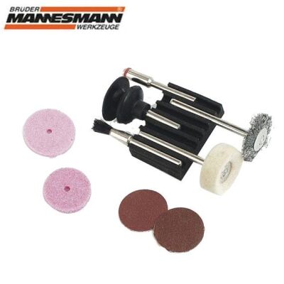 Mannesmann 92564 Mini Fırça Zımpara Seti (9 Parça) - 1