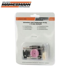 Mannesmann 92564 Mini Fırça Zımpara Seti (9 Parça) - 2