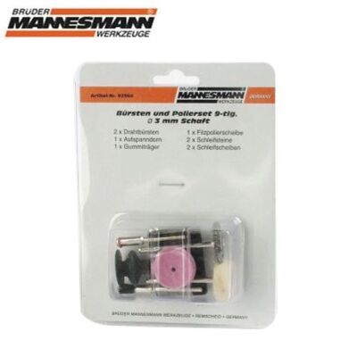 Mannesmann 92564 Mini Fırça Zımpara Seti (9 Parça) - 2