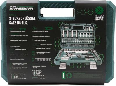 Mannesmann 2055-SL Lokma Takımı 1/4" ve 1/2", 94 Parça - 5