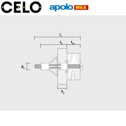 MEA HRM 4/20 Metal Boşluk Dübeli (8x46mm, 100 adet) - Thumbnail
