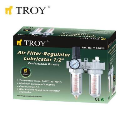 TROY 18622 Şartlandırıcı (Filtre + Regülatör + Yağlayıcı) 1/2(N)P - 2
