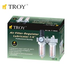 TROY 18624 Şartlandırıcı (Filtre + Regülatör + Yağlayıcı) 1/4(N)P - 4