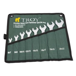 TROY 21508 Açık Ağız Anahtar Takımı - 8 Parça (6-22mm) - 3