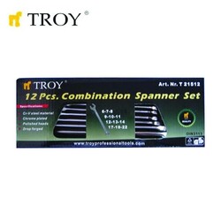 TROY 21512 Kombine Anahtar Takımı - 12 Parça (6-22mm) - Thumbnail