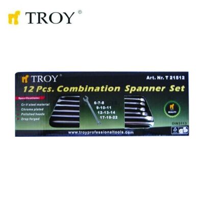 TROY 21512 Kombine Anahtar Takımı - 12 Parça (6-22mm) - 4