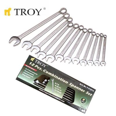 TROY 21512 Kombine Anahtar Takımı - 12 Parça (6-22mm) - 1