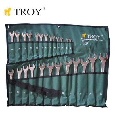 TROY 21525 Kombine Anahtar Takımı - 25 Parça (6-32mm)