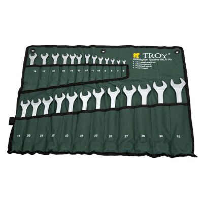 TROY 21525 Kombine Anahtar Takımı - 25 Parça (6-32mm) - 1