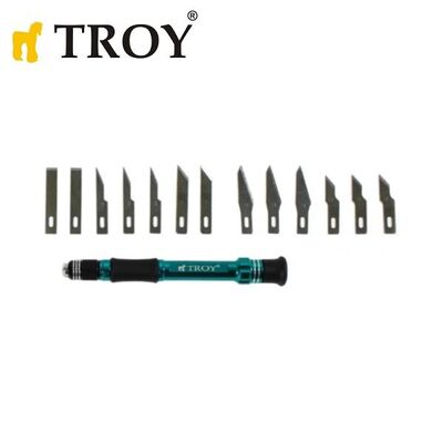 TROY 21604 Hobi Maket Bıçağı Seti, 14 Parça