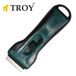 TROY 21607 Plastik Kazıma Bıçağı, 4 Yedek Bıçaklı