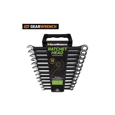 GEAR WRENCH 9412BE Kombine Cırcırlı Anahtar Seti, Metrik, 12 Parça - 1